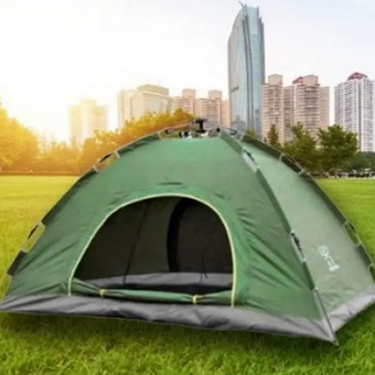 Туристическая палатка 200х150 см (зеленый\черный) , Разные цвета