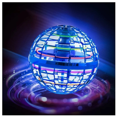Летающий спиннер шар бумеранг с LED-подсветкой Flying Spinner , Голубой