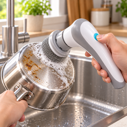 Электрическая щетка для уборки Electric Cleaning Brush 3 в 1 со сменными насадками