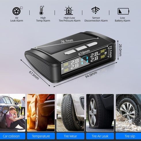 Система контролю тиску в шинах TPMS SOLAR + 4 зовнішні датчики