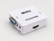 Переходник VGA на HDMI конвертер для ПК, ноутбука, видео регистратора адаптер преобразователь с аудио и внешним питанием HDMI - VGA VGA2HDMI(4272), Белый