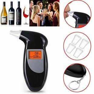 Персональний алкотестер Digital Breath Alcohol Tester із мундштуками, Черный
