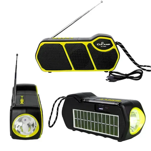 Портативна універсальна сонячна система (ліхтар,радіо FM, Bluetooth, повербанк), Черный
