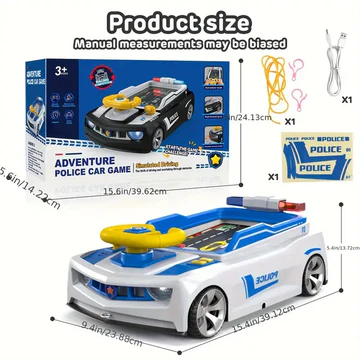 Детский симулятор вождения / Игровой гоночный симулятор Adventure Racing Car 6608E Голубой