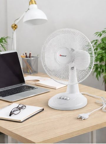 Вентилятор настольный  DOMOTEC MS-1626 White с автоповоротом 3 режима 40 Вт
