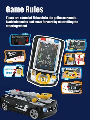 Детский симулятор вождения / Игровой гоночный симулятор Adventure Racing Car 6608E Голубой