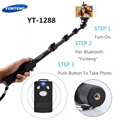 Селфи палка Монопод для селфи Штатив Yunteng YT-1288 Bluetooth с пультом