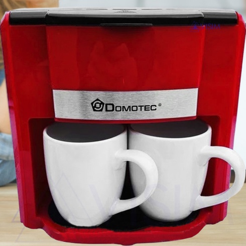 Кавоварка Domotec MS-0705 Red + 2 керамічні чашки