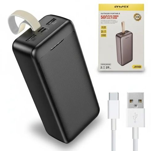 Мобильный аккумулятор (Power Bank) AWEI J111B  / Повербанк 50000 mAh 22.5W