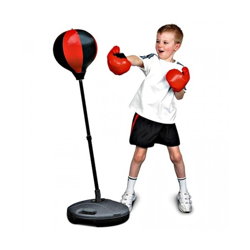 Детский боксерский набор на стойке (напольная груша с перчатками для детей)