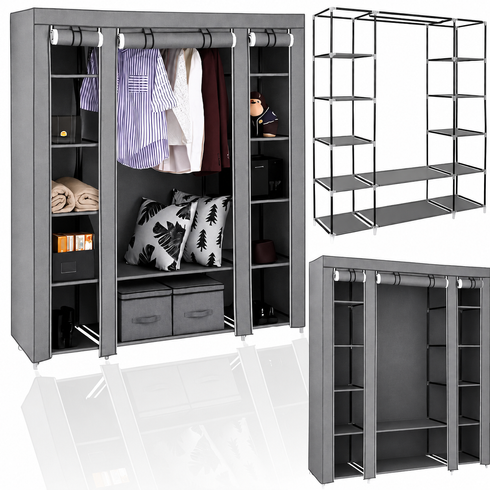 Тканинна шафа HCX Storage Wardrobe 88130 Серый