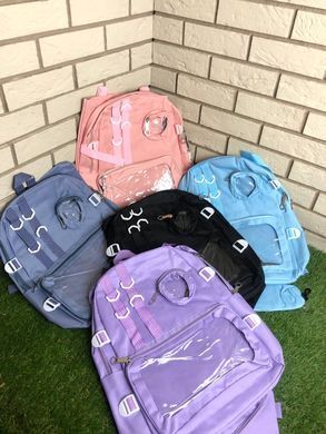 Школьный рюкзак 4 в1 для подростков/Портфель в школу для подростков Голубой