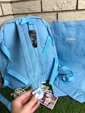 Школьный рюкзак 4 в1 для подростков/Портфель в школу для подростков Голубой