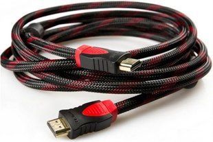 Кабель HDMI-HDMI Donli оплетка, фериты, усиленный 5 м (4866lmn/yop), Черный
