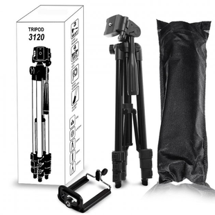 Штатив металевий універсальний для телефону та фотоапарата Tripod 3120 портативний трипод 0,35-1.02м, Черный