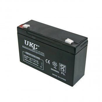 Акумуляторна батарея agm UKC WST-10 6V 10Ah акумулятор для УПСа, акумулятор до дитячого електромобіля, Черный