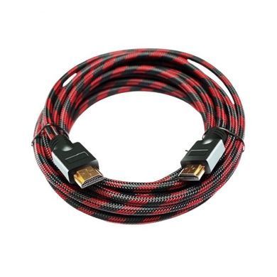 Кабель HDMI-HDMI Donli оплетка, фериты, усиленный 5 м (4866lmn/yop), Черный
