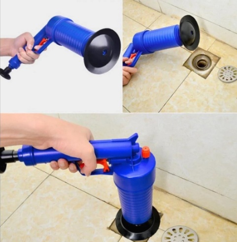 Toilet dredge GUN BLUE очищувач каналізації високого тиску Плунжер для раковини високого тиску