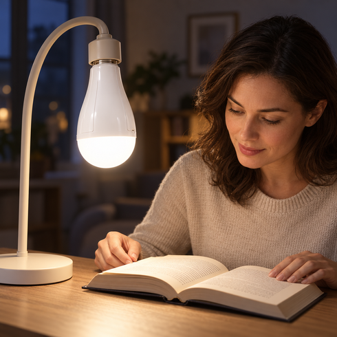Аккумуляторная LED-лампа CK-8039 E27 / Ламочка в патрон 20 Вт+ 2 аккумулятора
