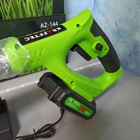 Ручной аккумуляторный триммер для травы Krafftec 4000W 36V 2 аккумулятора