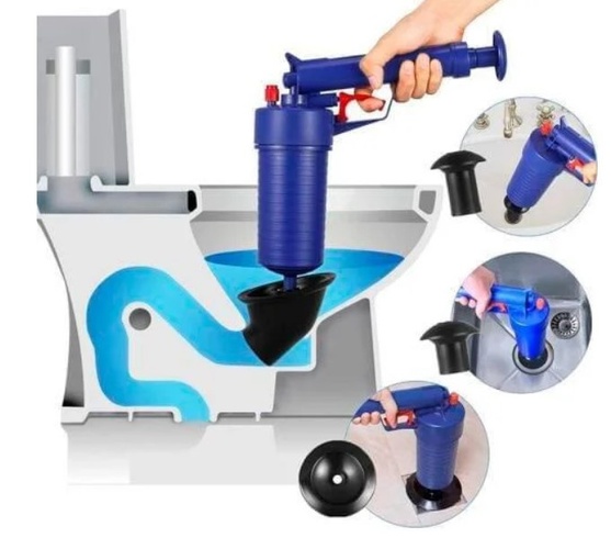 Toilet dredge GUN BLUE очищувач каналізації високого тиску Плунжер для раковини високого тиску