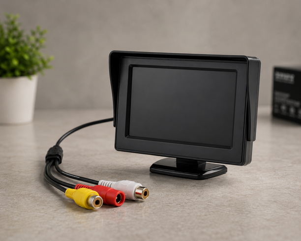 Дисплей LCD 4.3 дюйма для двух камер / Монитор для камеры заднего вида / Автомобильный монитор для камеры