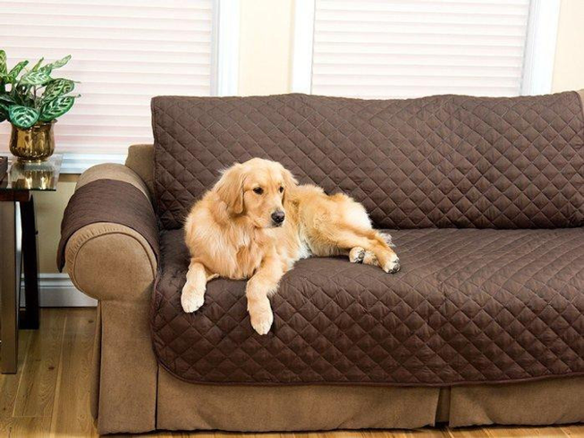 Стьобане покривало-накидка на диван двостороннє Couch Coat