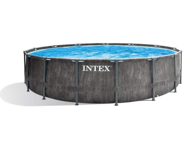 Каркасний басейн Intex 26742, 457 x 122 см + фільтр-насос + сходи + тент + підстилка