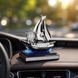 Автомобільний освіжувач повітря / ароматизатор на сонячній панелі / Автомобільний ароматизатор "Кораблик" з штурвалом, що обертається.