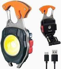 Аккумуляторный LED фонарик W5147 с Type-C (7 режимов, прикуриватель, карабин, нож, магнит)
