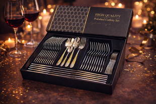 Набор столовых приборов Kitchen Ware 48шт AND-5641 из нержавеющей стали на 12 персон