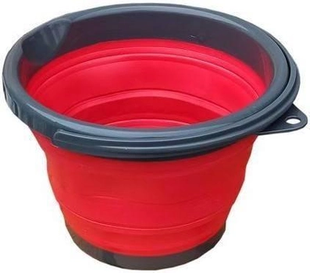Складное силиконовое ведро 5л Collapsible Bucket красные