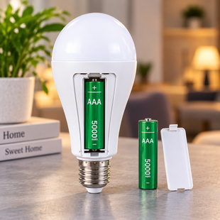 Автономная LED-лампа ALFARID 20 Вт / Аккумуляторная лампочка E27 2 АКБ