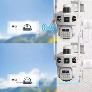 Wi Fi камера видеонаблюдения 3 линзы SD 39 APP V380pro