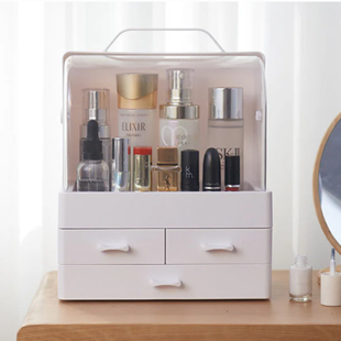 Органайзер для косметики и украшений с выдвижными ящиками Cosmetic Box Белый, GW-880