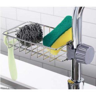 Органайзер для мойки HELPER XL-232, (17х10х4 см) / Подвесной держатель для крановых губок / Полочка на смеситель
