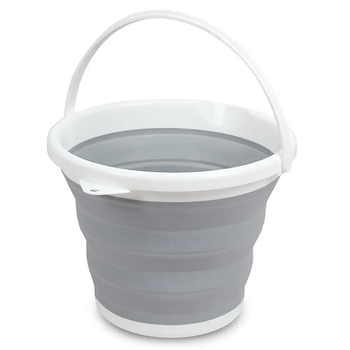 Складане силіконове відро 5л Collapsible Bucket червоне