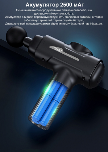 Перкуссионный массажер для тела и мышц, ручной пистолет GYRO Muscle M7 Gun Massager