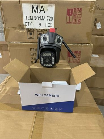 Охранная поворотная WI-FI IP-камера с тремя обьективами WONSDAR PW12-5K 3,6-6 ММ. IPC360 HOME