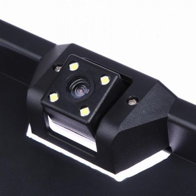 Камера заднього виду в номерній рамці з 4 LED підсвічуванням Black
