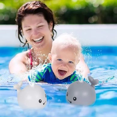 Іграшки для ванної для дітей "Кіт фонтан" Mini Whale Fountain плаваючі іграшки для купання малюків, серый