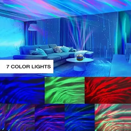 Ночник-проектор RGB та пульт ДК, від USB, AT-0 / Світлодіодна лампа