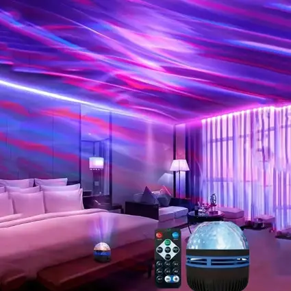 Ночник-проектор RGB та пульт ДК, від USB, AT-0 / Світлодіодна лампа