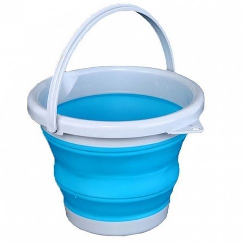 Складане силіконове відро 5л Collapsible Bucket червоне