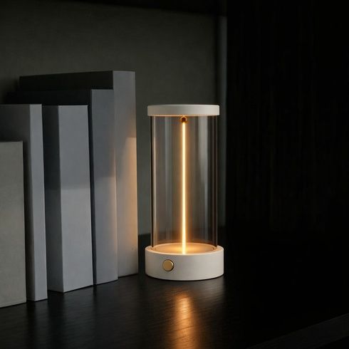 Настільний світильник з магнітною ниткою, від USB, 19х7см, / Лампа нічник / LED акумуляторна лампа Біла