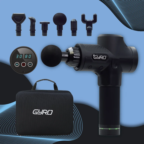 Перкуссионный массажер для тела и мышц, ручной пистолет GYRO Muscle M7 Gun Massager