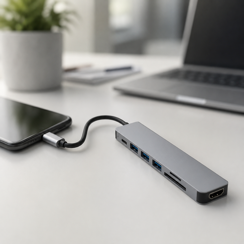 USB хаб 7в1 / Мультифункціональний юсб хаб / Розгалужувач USB