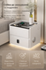 Тумба YJXF01 из экокожи с LED подстветкой, USB, датчик движения, беспроводная зарядка, Bluetooth-аудио Белая 50х40х47см