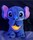 Синя М'яка іграшка Стич (Stich) з мультфільму Ліло і Стич, дихає, світиться, колискова