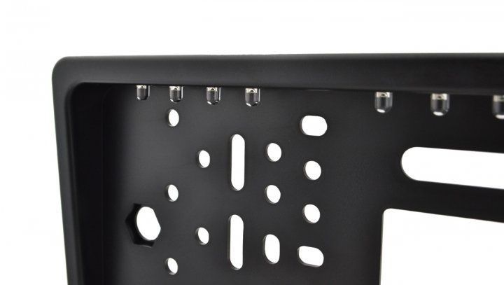 Камера заднего вида в авто номерной рамке с 4 LED подсветкой Black
